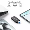 Manhattan USB-A / USB-C Kombi-Multi-Kartenleser/-schreiber, 5 Gbit/s (USB 3.2 Gen1 alias USB 3.0), Stecker auf microSD- und SD/MMC-Slots, Mini-Format, SuperSpeed USB, Windows oder Mac, Schwarz/Transparent, drei Jahre Garantie
