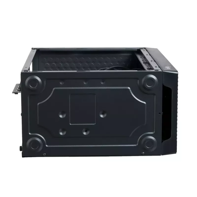 PC-Gehäuse Akyga AK35BK Micro Tower, Micro-ATX/Flex-ATX/Mini-ITX, max. GPU 25 cm, max. CPU-Kühler 14 cm, 2×3,5-Zoll + 2×2,5-Zoll Schächte, USB 2.0×2, schwarz