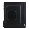PC-Gehäuse Akyga AK35BK Micro Tower, Micro-ATX/Flex-ATX/Mini-ITX, max. GPU 25 cm, max. CPU-Kühler 14 cm, 2×3,5-Zoll + 2×2,5-Zoll Schächte, USB 2.0×2, schwarz