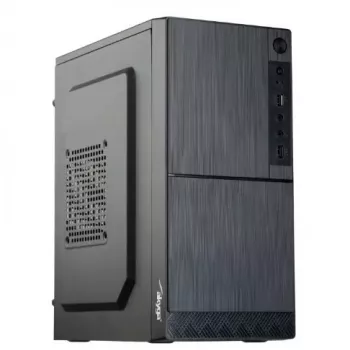 PC-Gehäuse Akyga AK35BK Micro Tower, Micro-ATX/Flex-ATX/Mini-ITX, max. GPU 25 cm, max. CPU-Kühler 14 cm, 2×3,5-Zoll + 2×2,5-Zoll Schächte, USB 2.0×2, schwarz