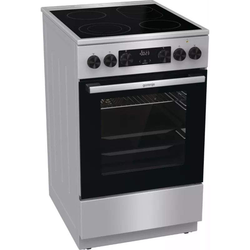 Gorenje GECS5C70XA Herd Freistehender Herd Elektro Glaskeramik-Kochfeld Edelstahl