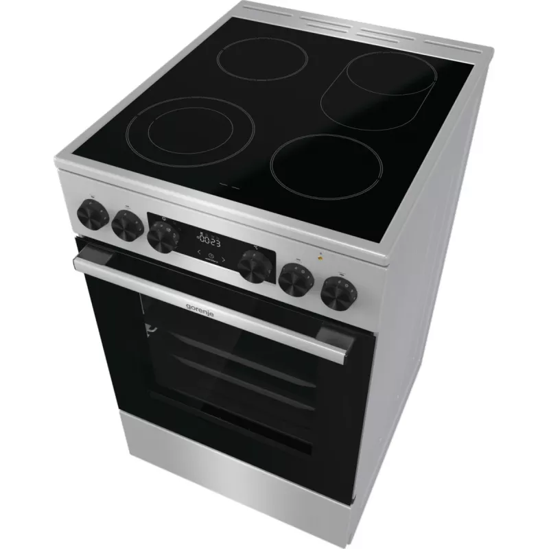 Gorenje GECS5C70XA Herd Freistehender Herd Elektro Glaskeramik-Kochfeld Edelstahl