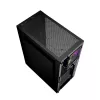 PC-Gehäuse GEMBIRD Fornax 2500 Midi Tower Schwarz — ATX/ITX-Unterstützung, gehärtetes Glas, RGB, 3x120 mm vorne, 2x2,5-Zoll-Einschübe