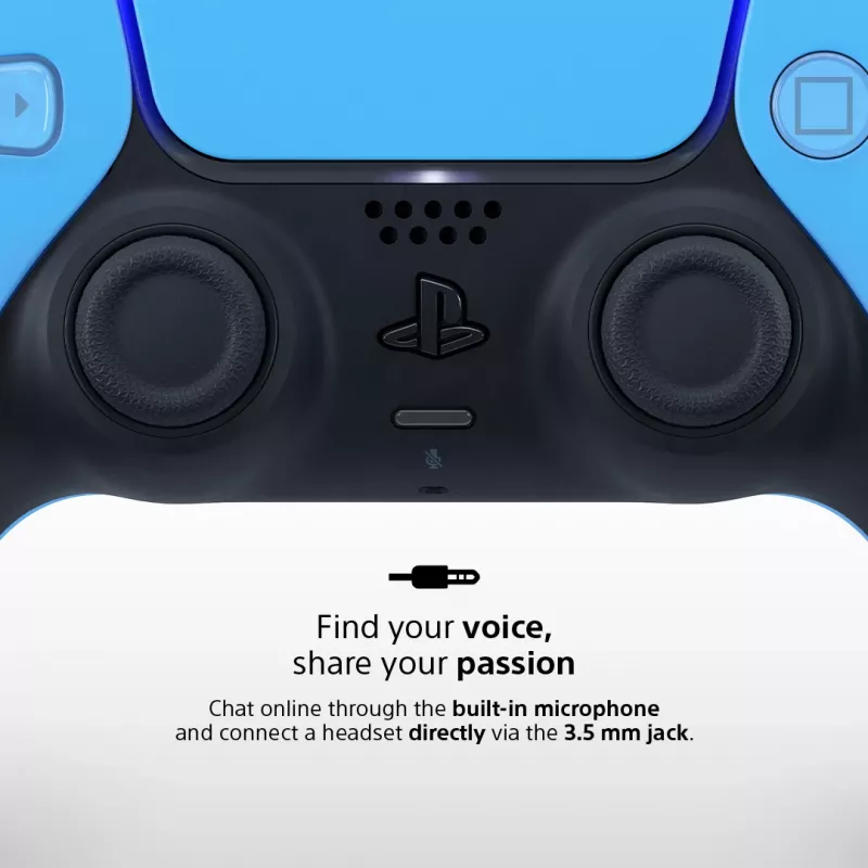 Gamepad Sony DualSense v3 Blau — Bluetooth/USB, USB-C, integrierter Akku, PlayStation 5 kompatibel