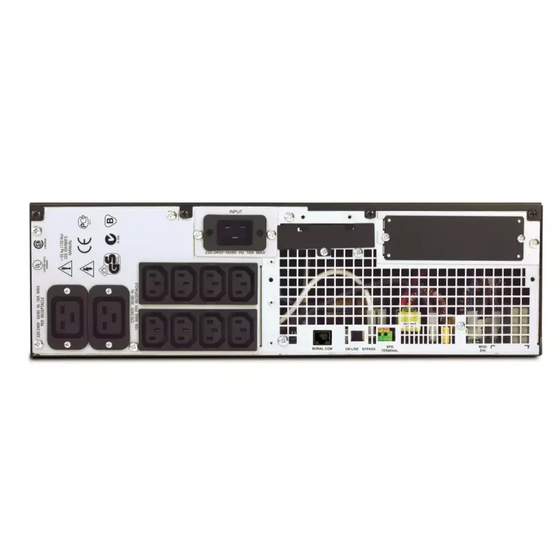 APC Smart-UPS RT 3000VA 230V Marine, Online-Doppelwandlung, 3 kVA / 2100 W, 10 AC-Ausgänge, Rackmount 3U, Schwarz