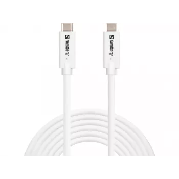 Sandberg USB-C auf USB-C USB 3.2 Gen2 100W, 3m, 3 m, USB C, USB C, USB 3.2 Gen 2 (3.1 Gen 2), 10 Gbit/s, Weiß
