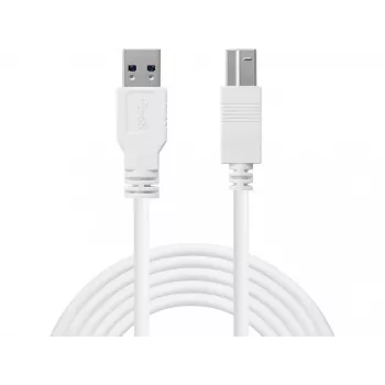 Sandberg USB 3.0 A-B-Kabel 1,8 m, 1,8 m, USB A, USB B, USB 3.2 Gen 1 (3.1 Gen 1), 5 Gbit/s, Weiß