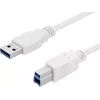 Sandberg USB 3.0 A-B-Kabel 1,8 m, 1,8 m, USB A, USB B, USB 3.2 Gen 1 (3.1 Gen 1), 5 Gbit/s, Weiß