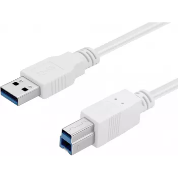 Sandberg USB 3.0 A-B-Kabel 1,8 m, 1,8 m, USB A, USB B, USB 3.2 Gen 1 (3.1 Gen 1), 5 Gbit/s, Weiß
