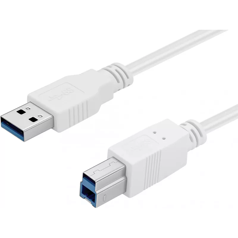 Sandberg USB 3.0 A-B-Kabel 1,8 m, 1,8 m, USB A, USB B, USB 3.2 Gen 1 (3.1 Gen 1), 5 Gbit/s, Weiß