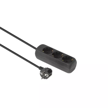Microconnect GRU0035B Stromverlängerung 5 m 3 AC-Steckdose(n) Innenbereich Schwarz