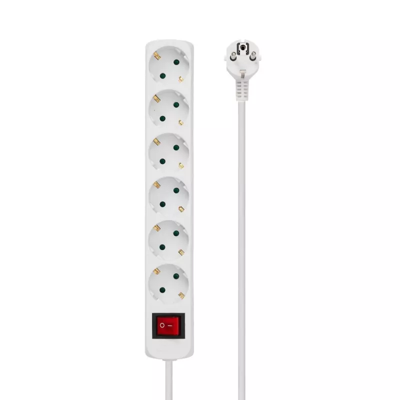 Microconnect GRU0063W Stromverlängerung 3 m 6 AC-Steckdose(n) Indoor Weiß