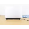 Manhattan USB-C Dock/Hub mit Kartenleser und MST, Anschlüsse (x7): Ethernet, HDMI (x2 4k@60Hz), USB-A (x3) und USB-C, mit Power Delivery (PD) 100 W – erfordert externes USB-C-Ladegerät (nicht im Lieferumfang). USB-betrieben (kein externes Netzteil erforderlich), wenn PD nicht verwendet wird