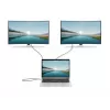 Manhattan USB-C Dock/Hub mit Kartenleser und MST, Anschlüsse (x7): Ethernet, HDMI (x2 4k@60Hz), USB-A (x3) und USB-C, mit Power Delivery (PD) 100 W – erfordert externes USB-C-Ladegerät (nicht im Lieferumfang). USB-betrieben (kein externes Netzteil erforderlich), wenn PD nicht verwendet wird