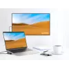 Manhattan USB-C Dock/Hub mit Kartenleser und MST, Anschlüsse (x7): Ethernet, HDMI (x2 4k@60Hz), USB-A (x3) und USB-C, mit Power Delivery (PD) 100 W – erfordert externes USB-C-Ladegerät (nicht im Lieferumfang). USB-betrieben (kein externes Netzteil erforderlich), wenn PD nicht verwendet wird