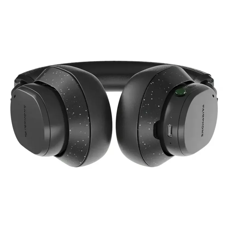 Kabelloses Headset Fairphone Fairbuds XL — Bluetooth, USB-C, 20–20.000 Hz, 10 m Reichweite, Schwarz, 330 g
