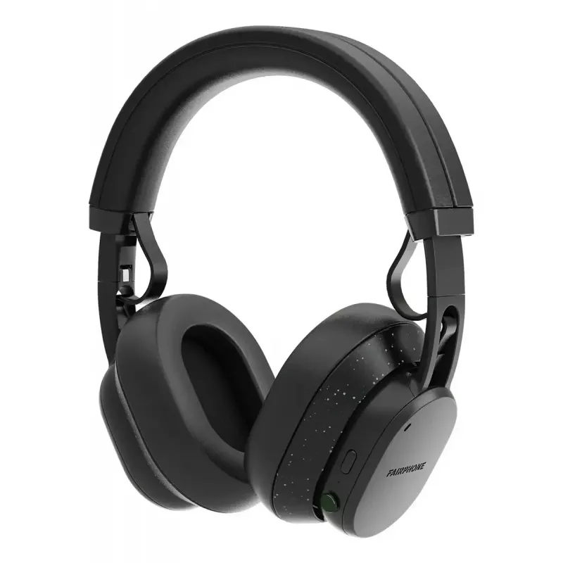Kabelloses Headset Fairphone Fairbuds XL — Bluetooth, USB-C, 20–20.000 Hz, 10 m Reichweite, Schwarz, 330 g