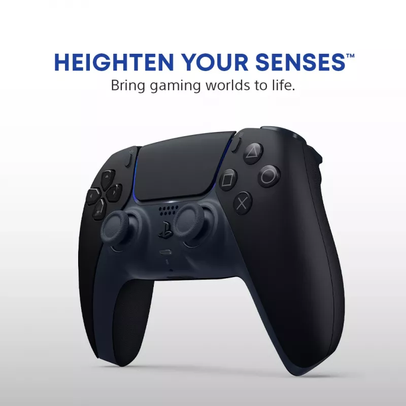 Gamepad Sony DualSense v3 Schwarz — Bluetooth/USB, PS5, integrierter Akku, USB-C, kabelgebunden & kabellos