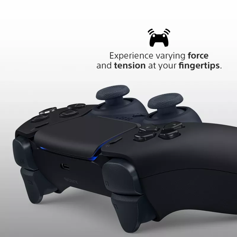 Gamepad Sony DualSense v3 Schwarz — Bluetooth/USB, PS5, integrierter Akku, USB-C, kabelgebunden & kabellos