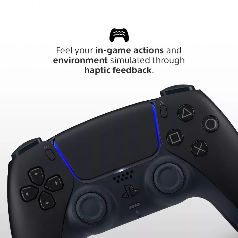 Gamepad Sony DualSense v3 Schwarz — Bluetooth/USB, PS5, integrierter Akku, USB-C, kabelgebunden & kabellos