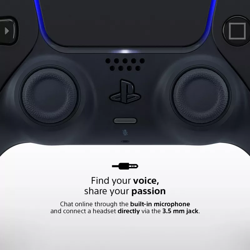 Gamepad Sony DualSense v3 Schwarz — Bluetooth/USB, PS5, integrierter Akku, USB-C, kabelgebunden & kabellos