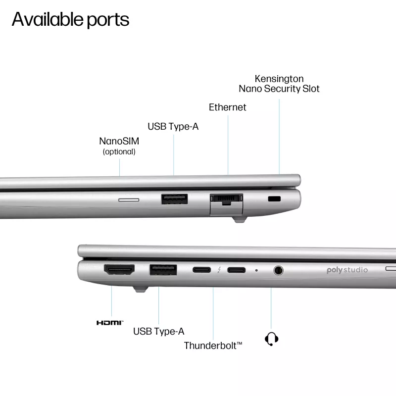HP EliteBook 6 G1i AI Intel Core Ultra 5 225U Laptop 35,6 cm (14 Zoll) WUXGA 24 GB DDR5-SDRAM Wi-Fi 7 (802.11be) Windows 11 Pro AI PC Silber