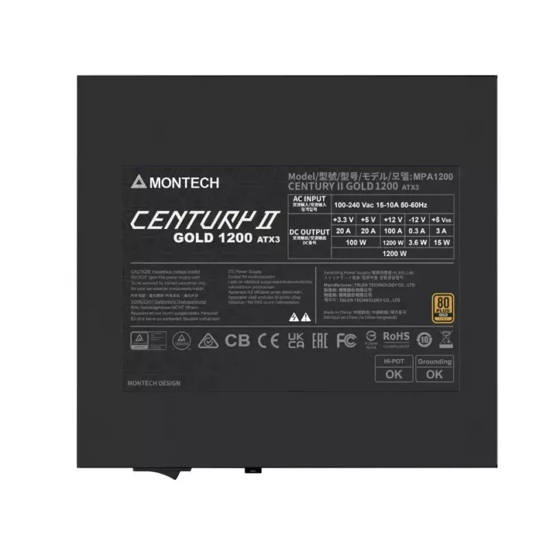 Netzteil|MONTECH|CENTURY II|ATX|1200 W|CENTURYII1200