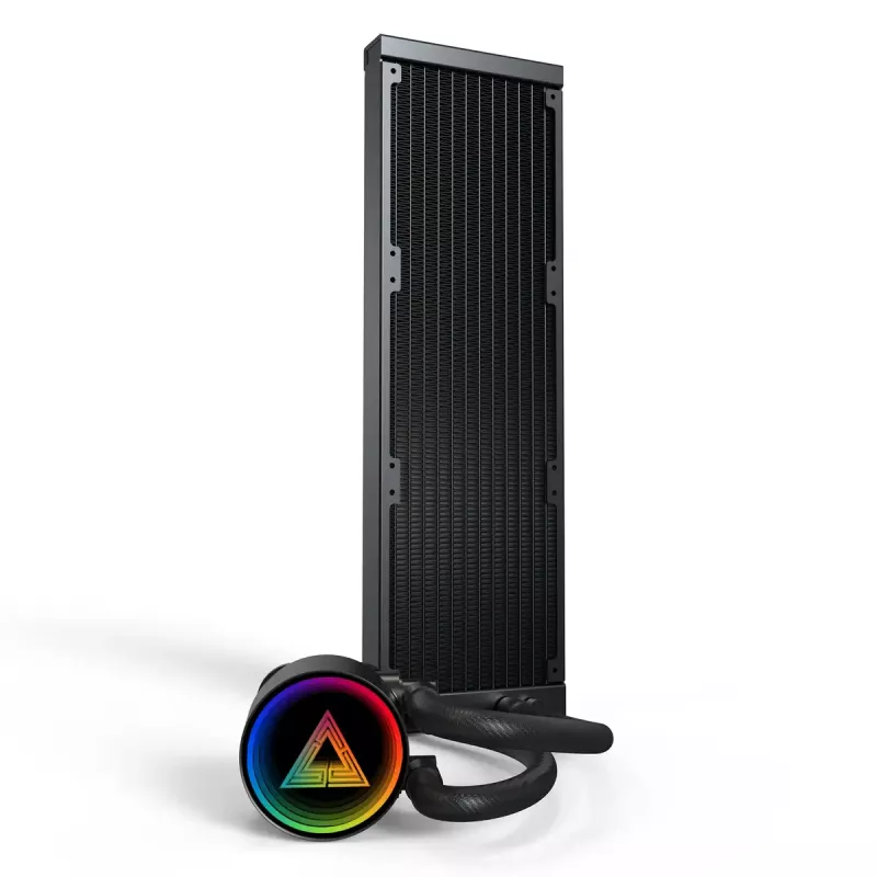 Montech LightFlow ARGB 360 Prozessor All-in-One-Flüssigkeitskühler 12 cm Schwarz 1 Stk.