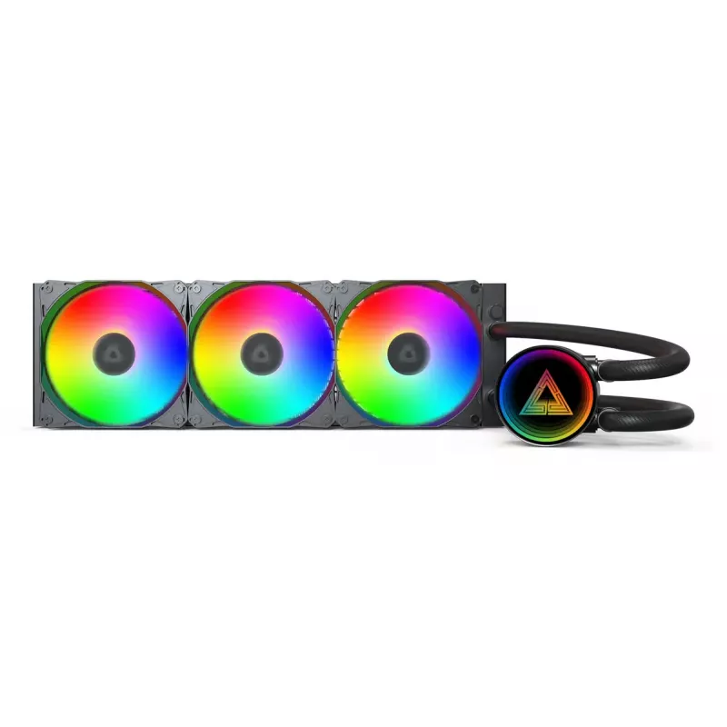 Montech LightFlow ARGB 360 Prozessor All-in-One-Flüssigkeitskühler 12 cm Schwarz 1 Stk.