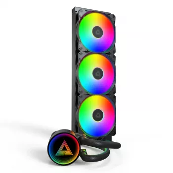 Montech LightFlow ARGB 360 Prozessor All-in-One-Flüssigkeitskühler 12 cm Schwarz 1 Stk.