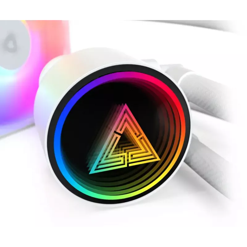 Montech LightFlow ARGB 360 Prozessor All-in-One-Wasserkühlung 12 cm Weiß 1 Stk.