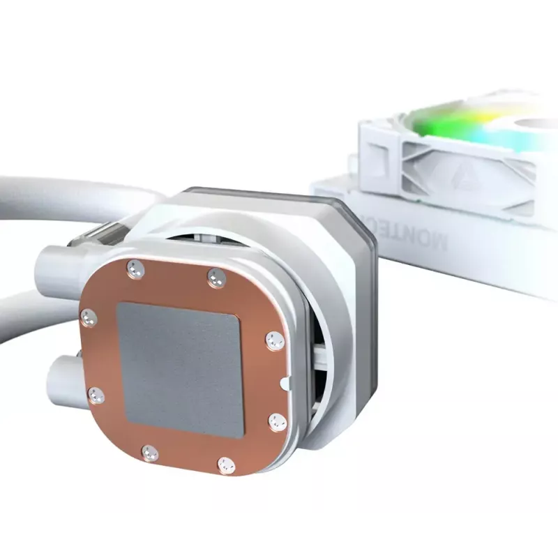 Montech HyperFlow Digital 240 Prozessor All-in-one-Flüssigkeitskühler 12 cm Weiß 1 Stück