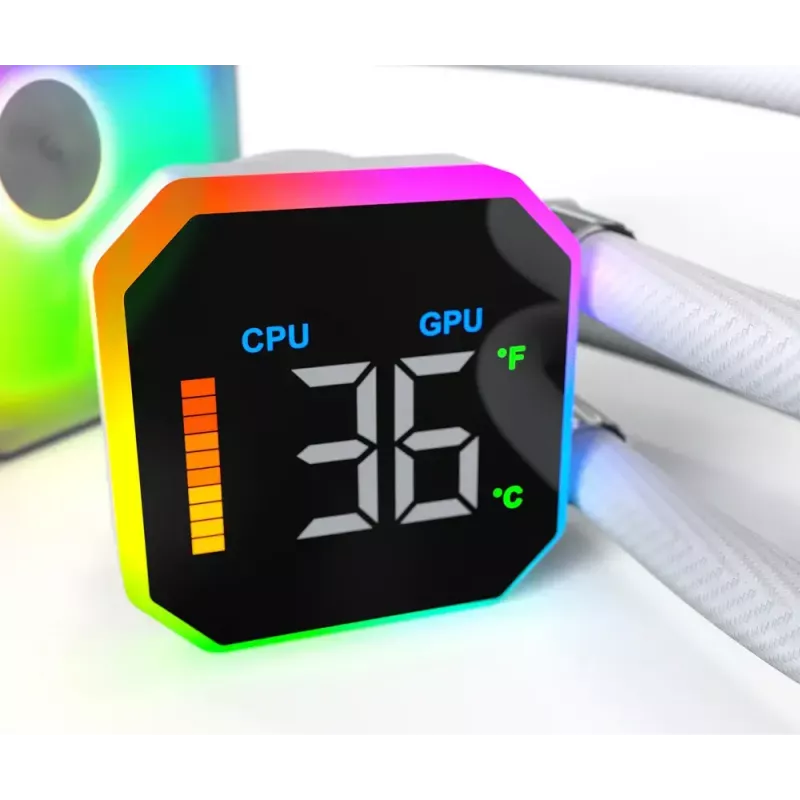 Montech HyperFlow Digital 240 Prozessor All-in-One-Flüssigkeitskühler 12 cm Schwarz 1 Stk.