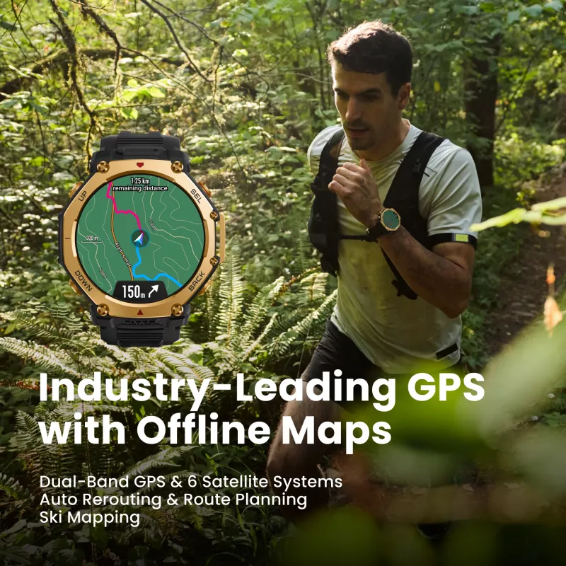 Smartwatch Amazfit T-Rex 3 Pro AMOLED 1,5 Zoll GPS Wi-Fi 700 mAh