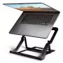 Axagon STND-LAB Aluminium-Laptophalterung Größe 10 Zoll–17,3 Zoll. Achtfach verstellbare Höhe und Winkel. Schwarze Version.