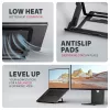 Axagon STND-LAB Aluminium-Laptophalterung Größe 10 Zoll–17,3 Zoll. Achtfach verstellbare Höhe und Winkel. Schwarze Version.