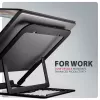 Axagon STND-LAB Aluminium-Laptophalterung Größe 10 Zoll–17,3 Zoll. Achtfach verstellbare Höhe und Winkel. Schwarze Version.