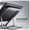 Axagon STND-LAG Aluminiumständer für Laptops von 10 Zoll–17,3 Zoll. Acht einstellbare Höhen- und Neigungswinkel. Graue Ausführung.