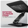 Laptop-Ständer AXAGON STND-LRB — Aluminium, 360°-Drehung, für 10 Zoll–17,3 Zoll, einstellbare Höhe bis 26 cm, Neigung 0–180°, schwarz