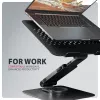 Laptop-Ständer AXAGON STND-LRB — Aluminium, 360°-Drehung, für 10 Zoll–17,3 Zoll, einstellbare Höhe bis 26 cm, Neigung 0–180°, schwarz