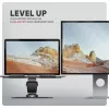 Laptop-Ständer AXAGON STND-LRB — Aluminium, 360°-Drehung, für 10 Zoll–17,3 Zoll, einstellbare Höhe bis 26 cm, Neigung 0–180°, schwarz