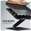Laptop- & Tablet-Ständer AXAGON STND-LQB für 10 Zoll–17,3 Zoll, Aluminium, schwarz, höhenverstellbar 0–20,5 cm und neigbar 0–180°