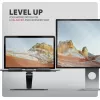 Laptop- & Tablet-Ständer AXAGON STND-LQB für 10 Zoll–17,3 Zoll, Aluminium, schwarz, höhenverstellbar 0–20,5 cm und neigbar 0–180°