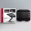 Laptop- & Tablet-Ständer AXAGON STND-LQB für 10 Zoll–17,3 Zoll, Aluminium, schwarz, höhenverstellbar 0–20,5 cm und neigbar 0–180°