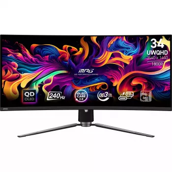 MSI MPG 341CQPX QD-OLED Computer-Monitor 86,4 cm (34 Zoll) 3440 x 1440 Pixel UltraWide Quad HD Schwarz