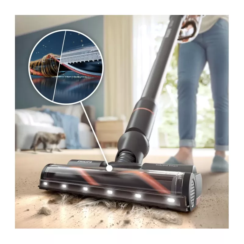 Philips XC7163/01 Stabstaubsauger/Elektrobesen 2-in-1-Stabstaubsauger Akku Trocken&Nass Beutellos 0,6 l Blau