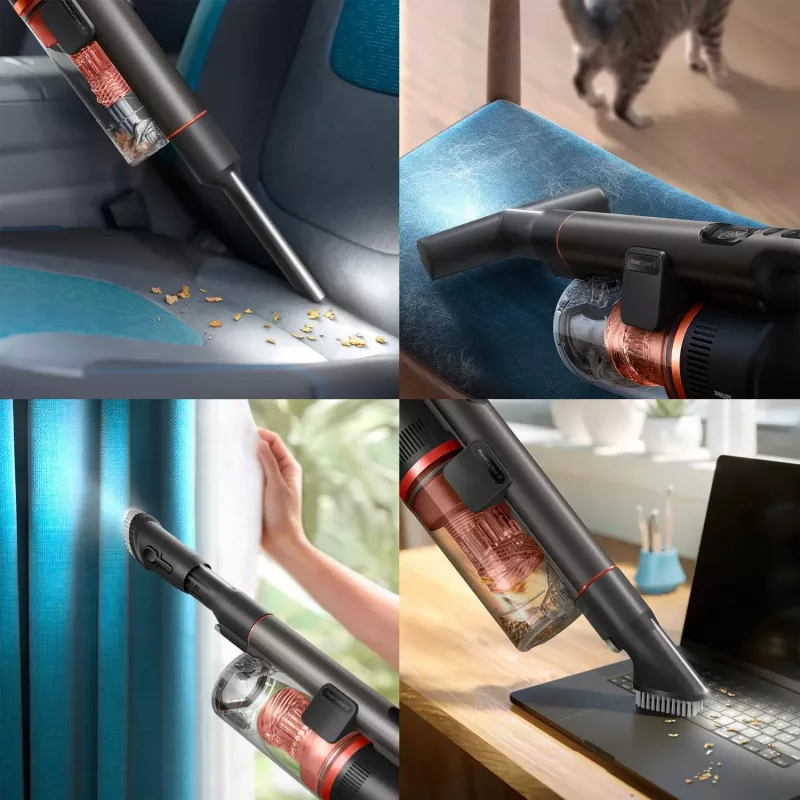 Philips XC7163/01 Stabstaubsauger/Elektrobesen 2-in-1-Stabstaubsauger Akku Trocken&Nass Beutellos 0,6 l Blau
