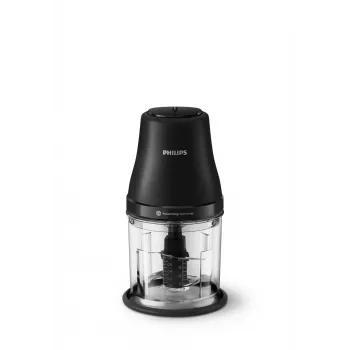 Elektrischer Zerkleinerer Philips HR1501/00 1 L 450 W Schwarz 5000 U/min Kunststoffbehälter Edelstahlklinge 220-240V 50-60Hz
