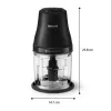 Elektrischer Zerkleinerer Philips HR1501/00 1 L 450 W Schwarz 5000 U/min Kunststoffbehälter Edelstahlklinge 220-240V 50-60Hz