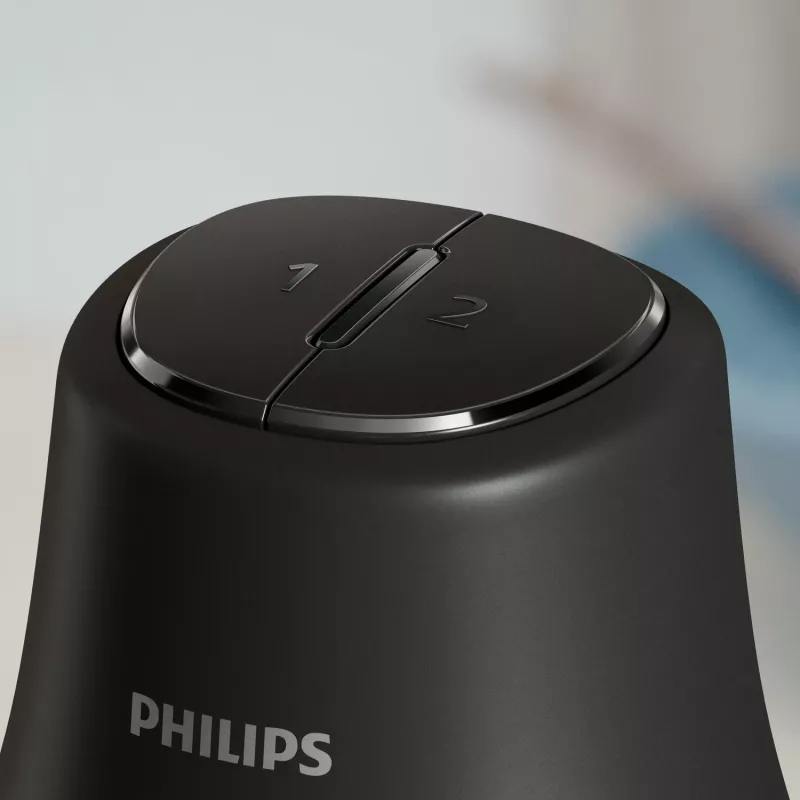 Elektrischer Zerkleinerer Philips HR1501/00 1 L 450 W Schwarz 5000 U/min Kunststoffbehälter Edelstahlklinge 220-240V 50-60Hz